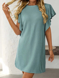 Mandy Ruffled Round Neck Short Sleeve Dress 100100862091074 26 Affordable Fashion Under $100 Jerry's Apparel 