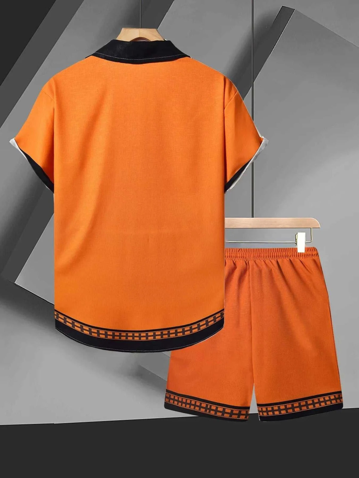Men's Tropical Palm Tree Print Short Sleeve Shirt and Shorts Set 104001041094937 48 Affordable Fashion Under $100 Jerry's Apparel 