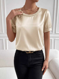 Pearl Trim Satin Bodysuit 100100199958398 36 Gifts for Her Jerry's Apparel 