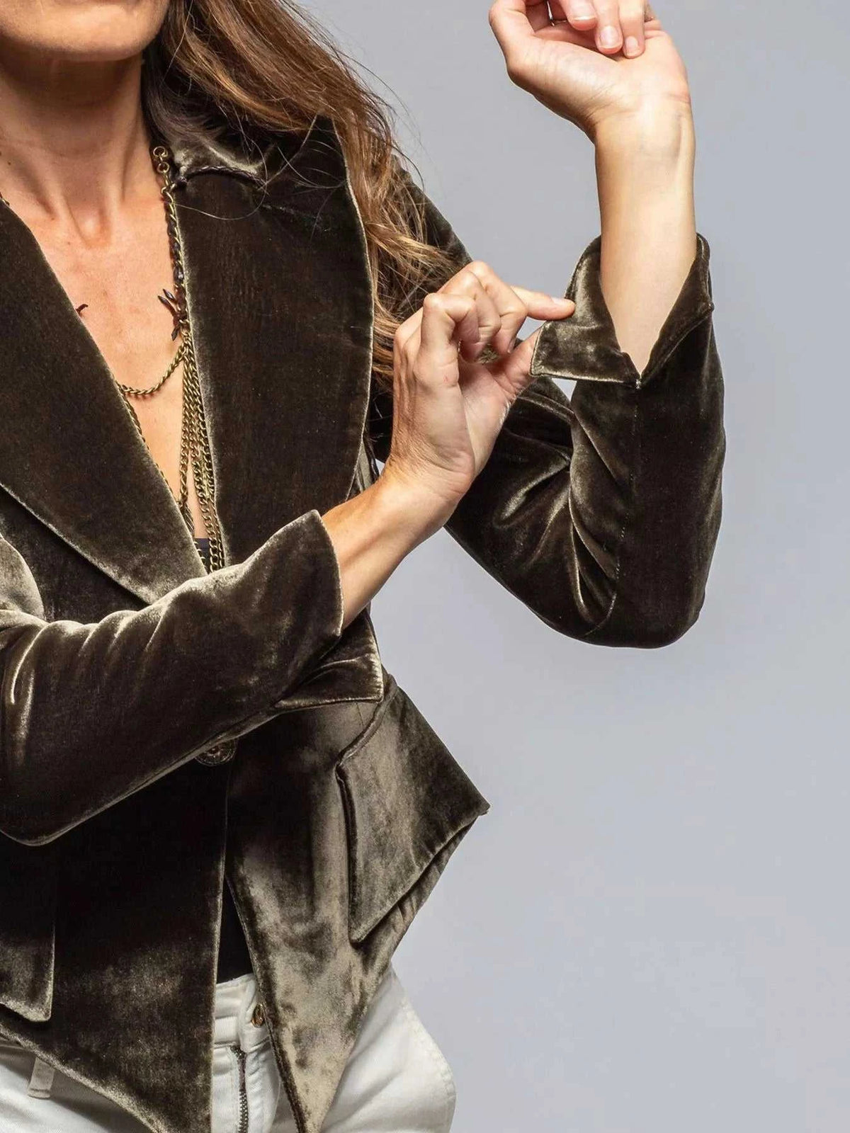 Velvet Lapel Collar One Button Blazer 100100335139968 39 Affordable Fashion Under $100 Jerry's Apparel 