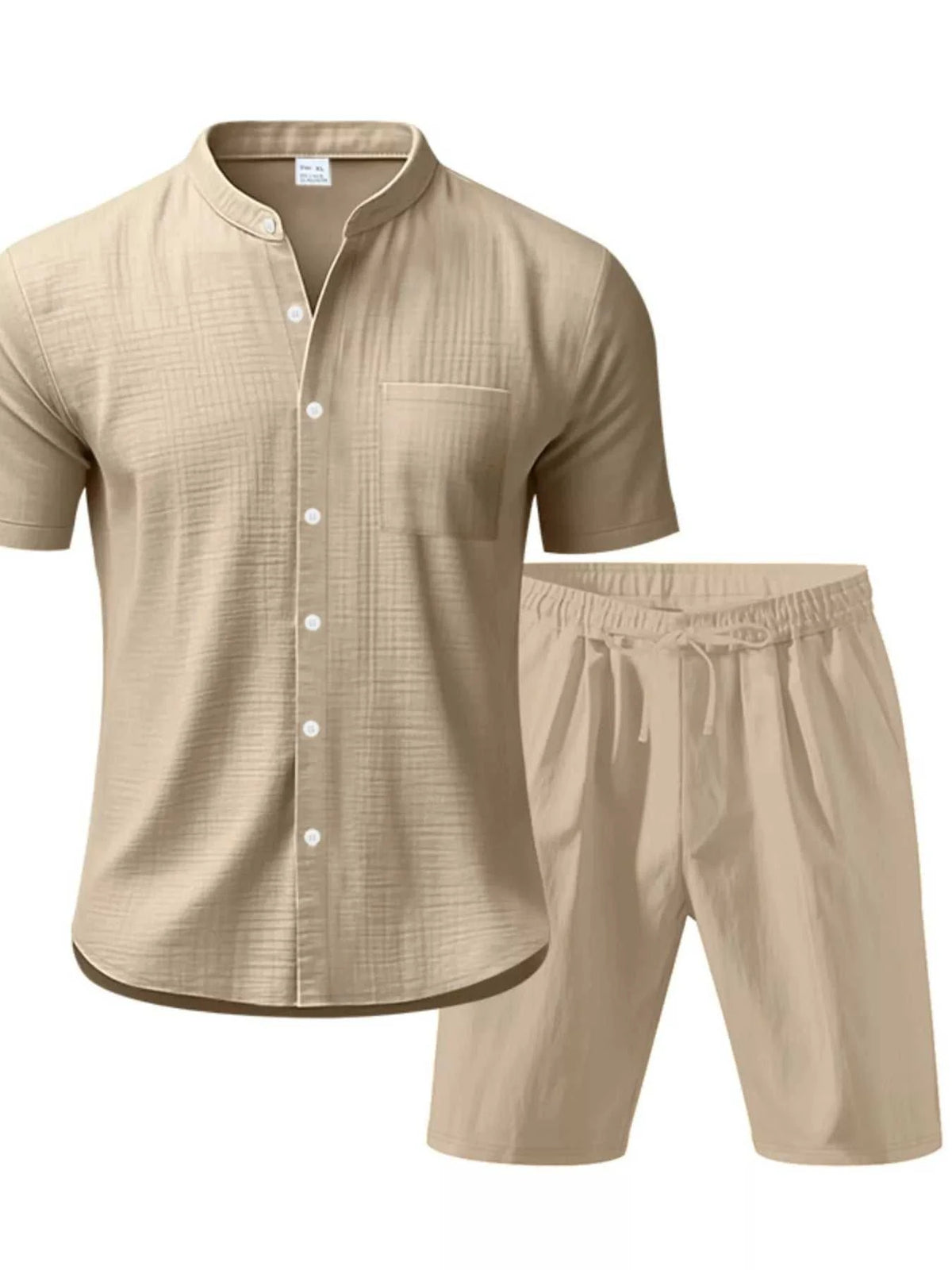 Men's Full Size Casual Short Sleeve Shirt and Shorts Set Plus Size 100400356286566 44 Affordable Fashion Under $100 Jerry's Apparel 
