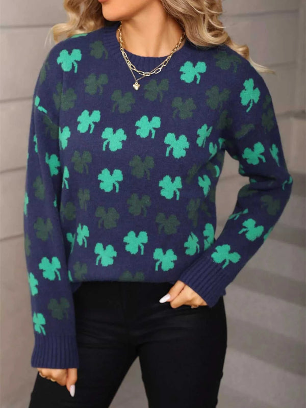 Lucky Clover Crew Neck Sweater 100100261234140 46 Affordable Fashion Under $100 Jerry's Apparel 