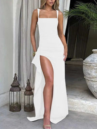 Ruched High-Slit Maxi Dress 100100883675140 30 Seasonal Fashion Collections Jerry's Apparel 