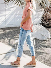 Full Size Casual Button-Front Pocket T-Shirt Plus Size 100100332926405 27 Affordable Fashion Under $100 Jerry's Apparel 