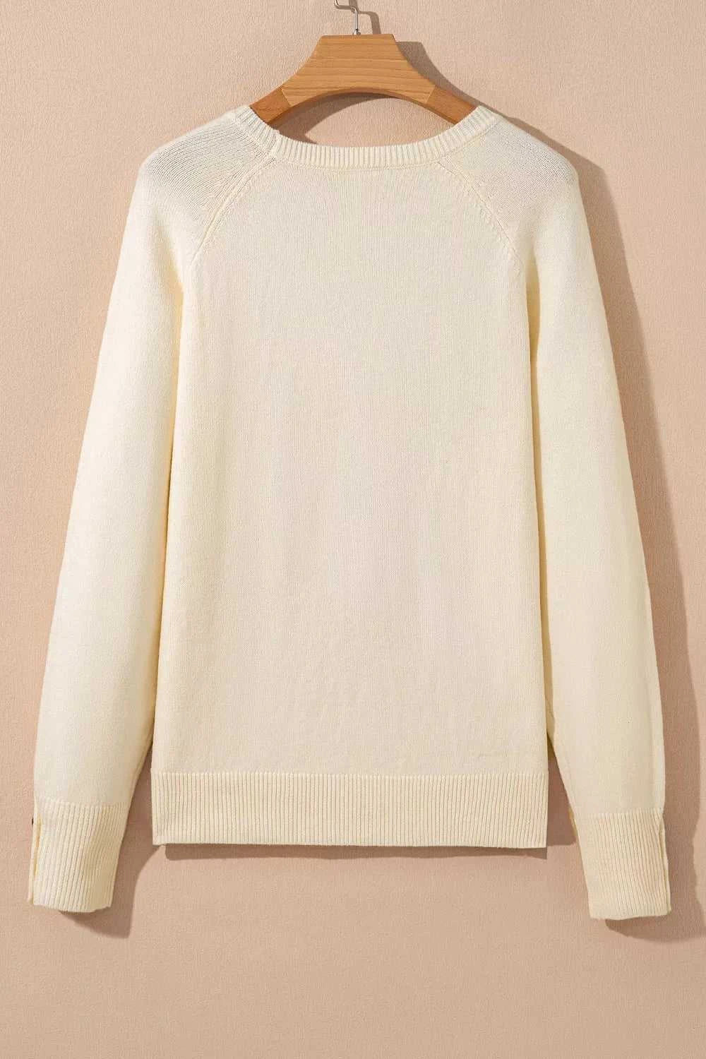 Button-Cuff Crew Neck Sweater 100100920961596 40 Women's Sweaters and Knitwear Jerry's Apparel 