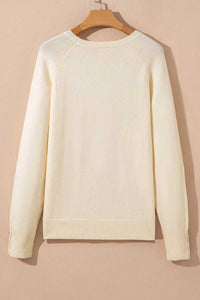 Button-Cuff Crew Neck Sweater 100100920961596 40 Women's Sweaters and Knitwear Jerry's Apparel 