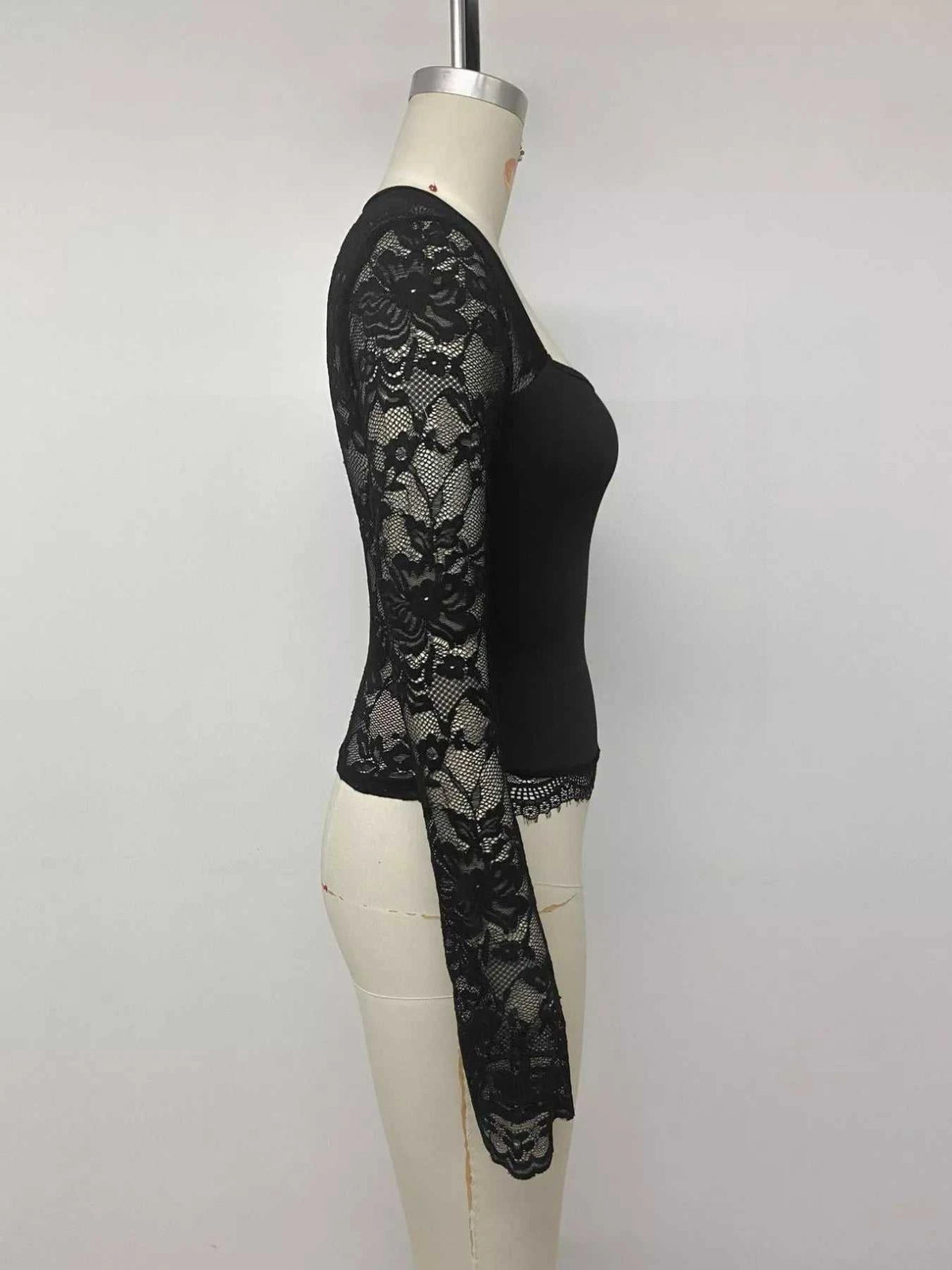 Lace Sleeve Square Neck Top 100100211394789 35 Affordable Fashion Under $100 Jerry's Apparel 