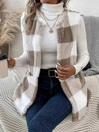 Cozy Plaid Sherpa Vest Coat 100100200755346 28 Affordable Fashion Under $100 Jerry's Apparel 