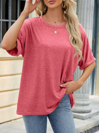 Casual Loose Fit Rolled Sleeve T-Shirt 100100846471189 23 Affordable Fashion Under $100 Jerry's Apparel 