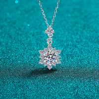 1 Carat Moissanite Zircon 925 Sterling Silver Necklace