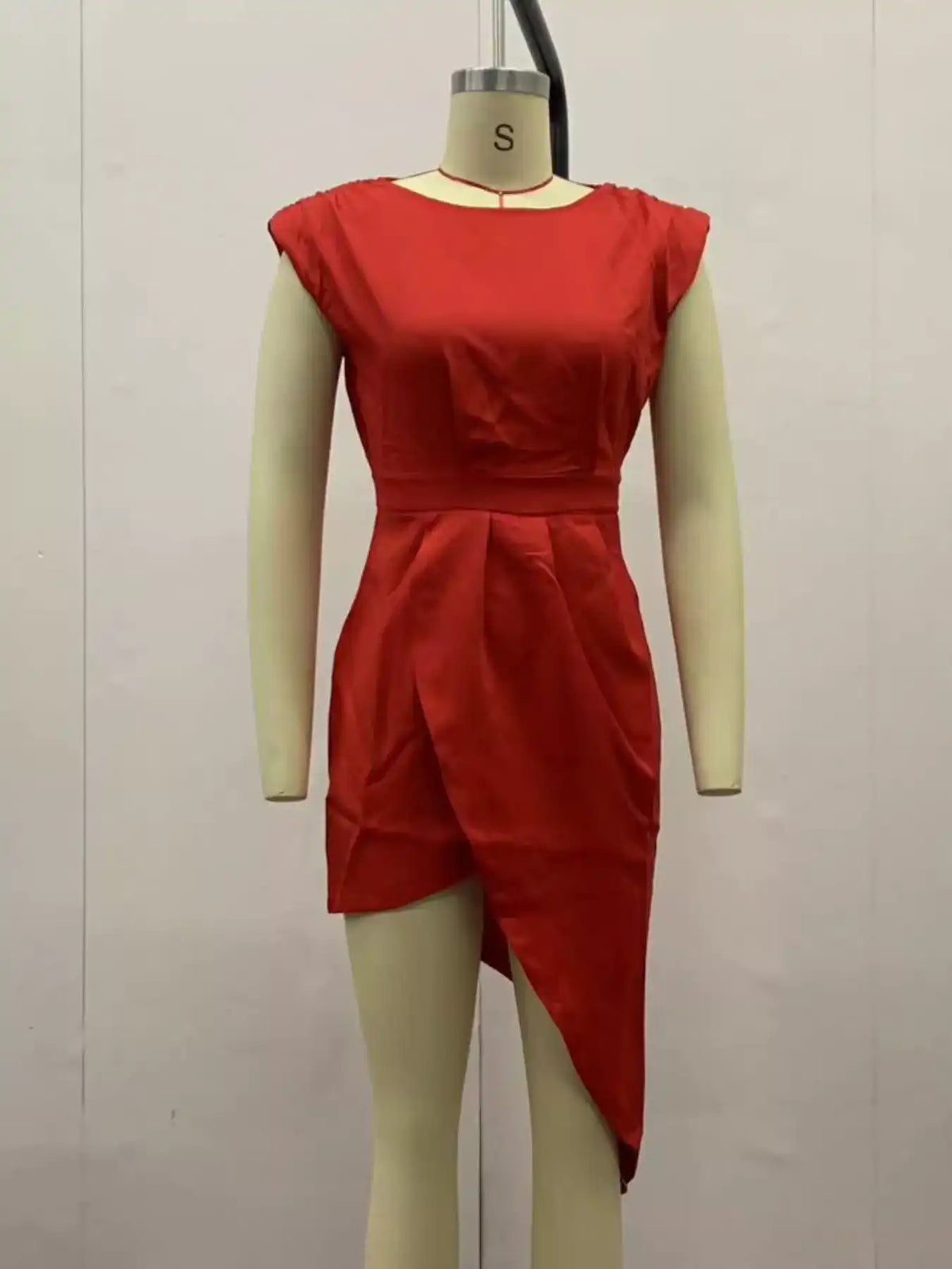Full Size Elegant Asymmetrical Backless Pleated Dress Plus Size 101001993790464 70 Affordable Fashion Under $100 Jerry's Apparel 