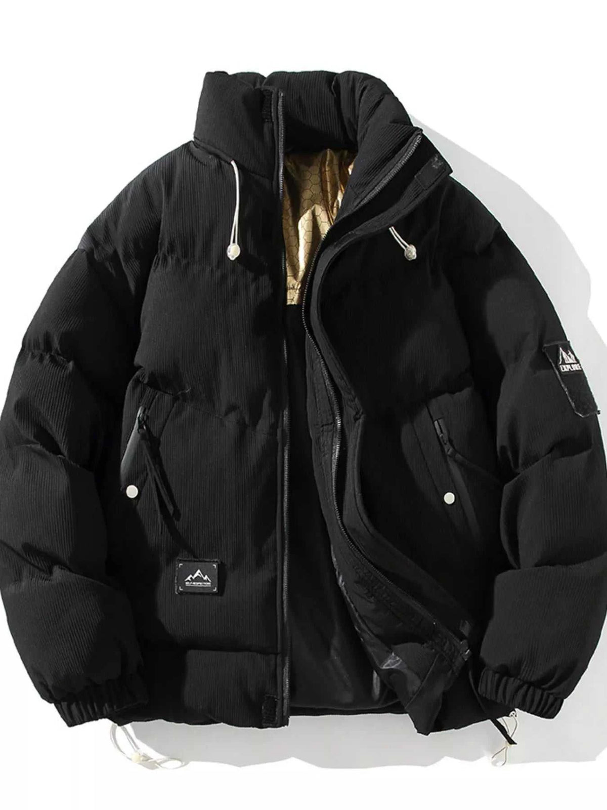Men's Plus Size Zip Up Long Sleeve Puffer Jacket 100400202544269 108 Fashion Forward Plus Size Clothing Jerry's Apparel 