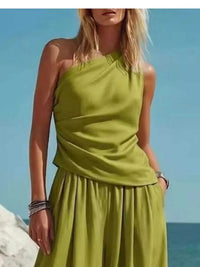 Full Size One-Shoulder Top and Wide Leg Pants Set Plus Size 100100433821316 36 Affordable Fashion Under $100 Jerry's Apparel 
