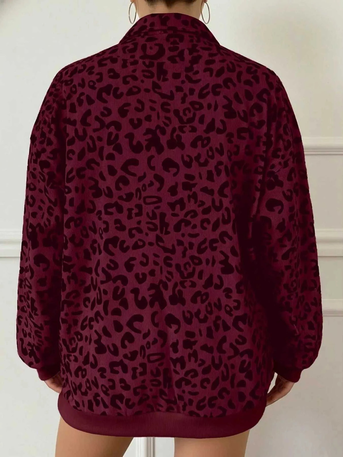 Leopard Print Quarter-Zip Sweatshirt 101001865802464 52 Affordable Fashion Under $100 Jerry's Apparel 