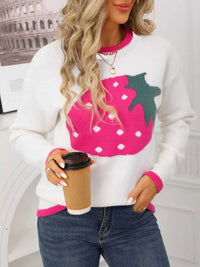 Strawberry Crew Neck Sweater 100100080501266 49 Affordable Fashion Under $100 Jerry's Apparel 
