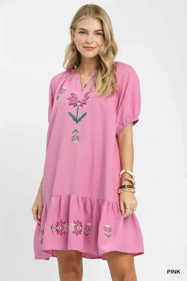 Umgee Embroidered Floral Babydoll Dress 100100698461473 62 Gifts for Her Jerry's Apparel 