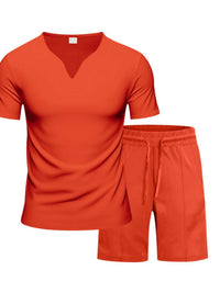 Men's Full Size V-Neck Short Sleeve T-Shirt and Shorts Set Plus Size 100400710859816 35 Affordable Fashion Under $100 Jerry's Apparel 