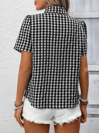 Plaid Button-Up Short Sleeve Shirt 100100054709959 33 Affordable Fashion Under $100 Jerry's Apparel 
