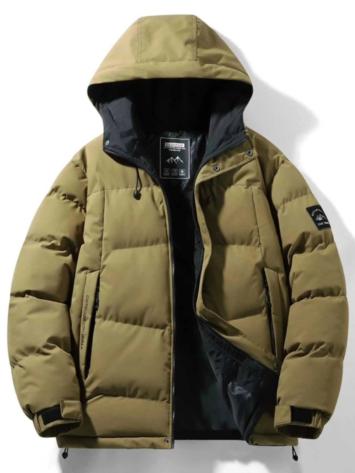 Men's Full Size Outdoor Padded Hooded Puffer Jacket Plus Size 100400974841148 102 Fashion Forward Plus Size Clothing Jerry's Apparel 