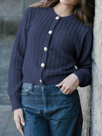 Cable Knit Button-Up Cardigan 100100747145212 57 Affordable Fashion Under $100 Jerry's Apparel 