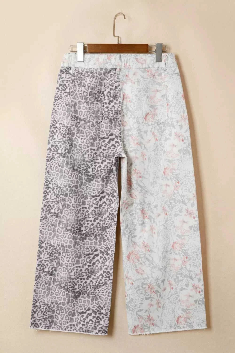 Floral and Leopard Print Wide-Leg Jeans 100100407191762 62 Affordable Fashion Under $100 Jerry's Apparel 