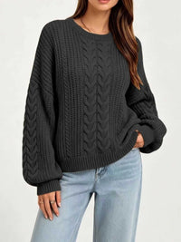 Chunky Cable Knit Round Neck Sweater 100100799141742 47 Affordable Fashion Under $100 Jerry's Apparel 