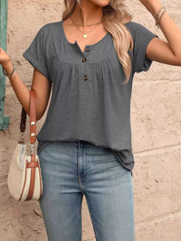 Casual Button Detail Henley T-Shirt 100100202602054 28 Affordable Fashion Under $100 Jerry's Apparel 