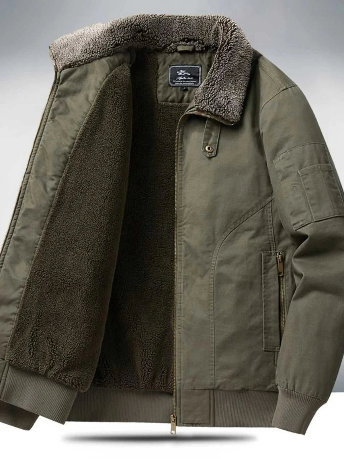 Men's Plus Size Sherpa Lined Zip Up Jacket 100400891583575 134 Fashion Forward Plus Size Clothing Jerry's Apparel 