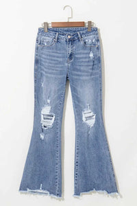 Distressed Raw Hem Bootcut Jeans 100100333311465 78 Affordable Fashion Under $100 Jerry's Apparel 
