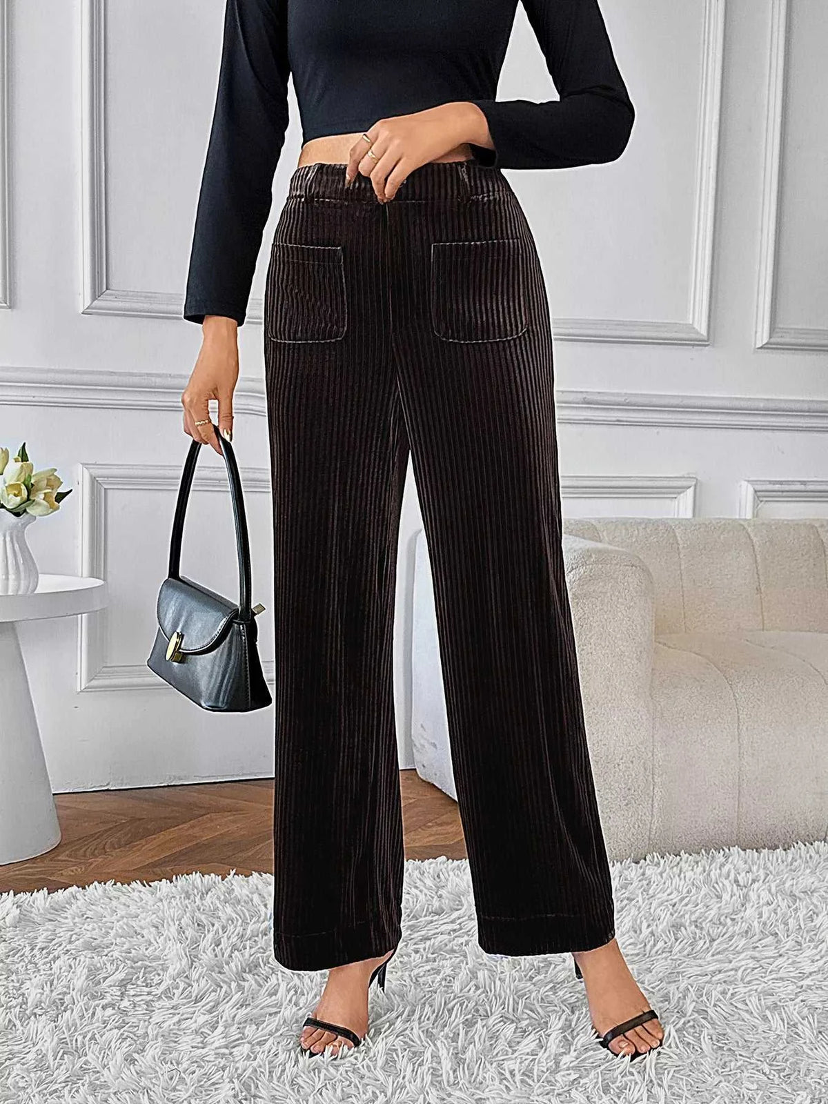 High-Waisted Wide-Leg Pants 100100380349769 39 Affordable Fashion Under $100 Jerry's Apparel 