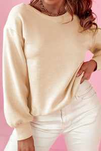 Bow Round Neck Long Sleeve Sweatshirt