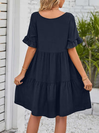 Ruffled Sleeve Tiered Mini Dress 100100840870791 28 Affordable Fashion Under $100 Jerry's Apparel 