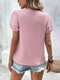 Textured Puff Sleeve T-Shirt