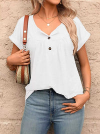 Casual Button Detail Henley T-Shirt 100100202602054 28 Affordable Fashion Under $100 Jerry's Apparel 