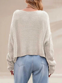 Cable Knit Dropped Shoulder Sweater 100100337070242 47 Affordable Fashion Under $100 Jerry's Apparel 