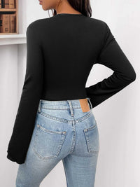 Flower Round Neck Long Sleeve Bodysuit 100100786867825 34 Affordable Fashion Under $100 Jerry's Apparel 