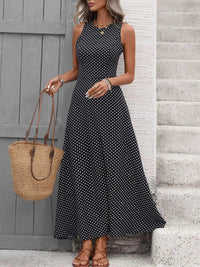 Sleeveless Polka Dot Maxi Dress 100100510800642 32 Gifts for Her Jerry's Apparel 