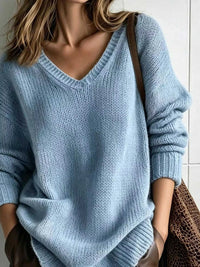 V-Neck Dropped Shoulder Sweater 101002004477831 44 Affordable Fashion Under $100 Jerry's Apparel 