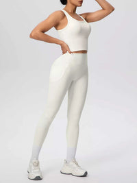 Scoop Neck Tank and High-Waisted Leggings Active Set 101006388543899 85 Affordable Fashion Under $100 Jerry's Apparel 
