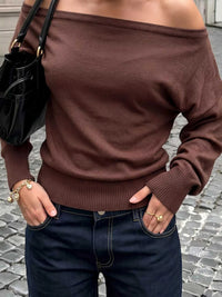 Boat Neck Long Sleeve Sweater 100100396977775 49 Affordable Fashion Under $100 Jerry's Apparel 