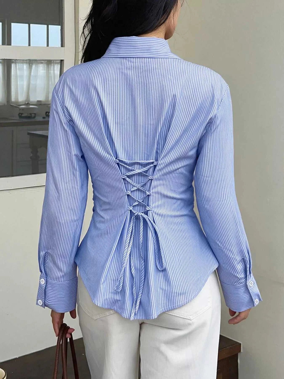 Striped Slim-Fit Button-Down Shirt 101001608901283 42 Affordable Fashion Under $100 Jerry's Apparel 