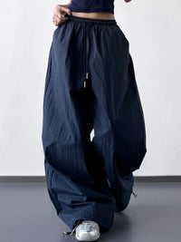 Oversized Wide Leg Drawstring Pants