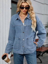 Washed Oversized Button Down Denim Jacket 100100406809347 62 Affordable Fashion Under $100 Jerry's Apparel 