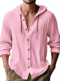 Men's Full Size Drawstring Button Up Hooded Shirt Plus Size 100400342526888 29 Affordable Fashion Under $100 Jerry's Apparel 