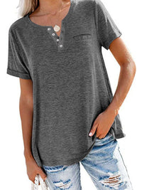 Full Size Casual Button-Front Pocket T-Shirt Plus Size 100100332926405 27 Affordable Fashion Under $100 Jerry's Apparel 