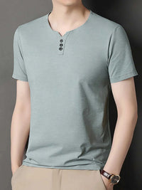 Men's Decor Button Short Sleeve T-Shirt 100400481596480 27 Affordable Fashion Under $100 Jerry's Apparel 