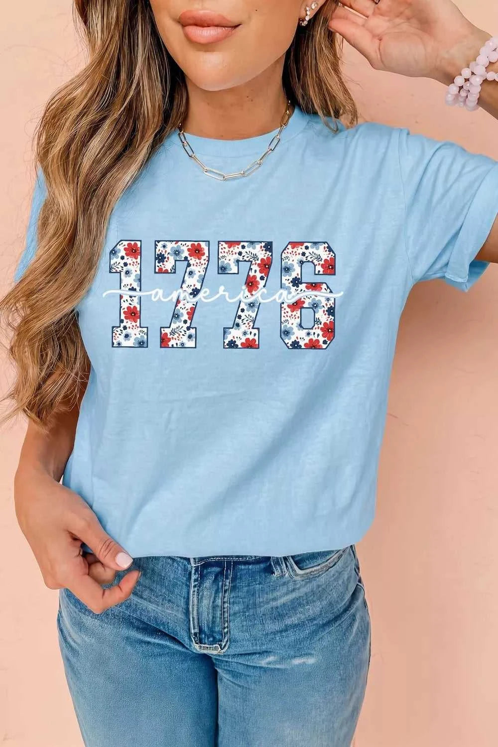 America 1776 Floral Print Relaxed T Shirt 100100228018413 31 Affordable Fashion Under $100 Jerry's Apparel 