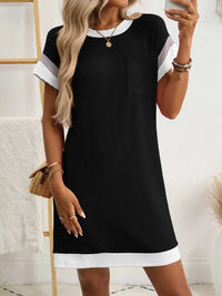 Round Neck Short Sleeve Mini Dress 100100619871757 33 Affordable Fashion Under $100 Jerry's Apparel 