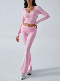 Devine Ruched Long Sleeve Top and Pants Set 100100100351065 35 Affordable Fashion Under $100 Jerry's Apparel 