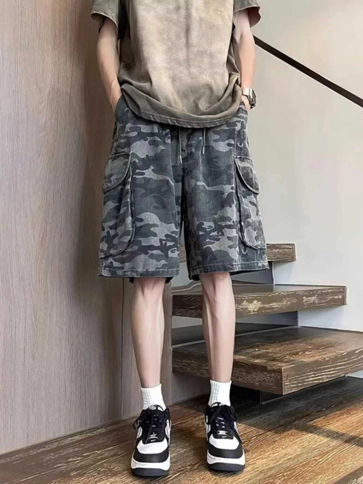 Men's Plus Size Casual Camouflage Cargo Shorts 100400704277176 37 Affordable Fashion Under $100 Jerry's Apparel 